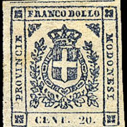 1859 Modena Governo Provvisorio 15c. ardesia violaceo (N°15)
