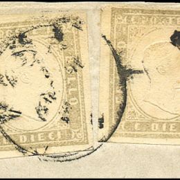 1861 Sardegna 10c. grigio (N°14Cd)