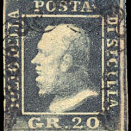 1859 Sicilia 20gr. grigio ardesia (N°13)