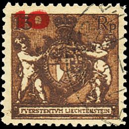 1924 Liechtenstein: soprastampati dentellati 12 ½ (N°61B/62B) s. cpl.