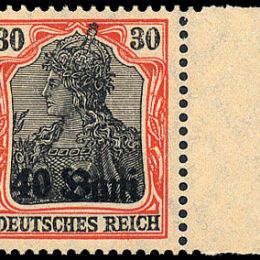 1917 Occup. Ted. della Romania: francobolli di Germania soprastampati (N°1A/3A) non emessi, s. cpl.