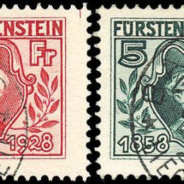1928 Liechtenstein: Principe Giovanni II (N°82/89) s. cpl.