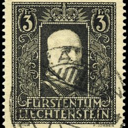 1938 Liechtenstein: Francesco I 3f. nero (N°153).