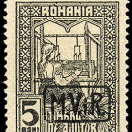 1917 Occup. Tedesche della Romania: francobolli di Germania soprastampato in nero 5b. (N°18a)