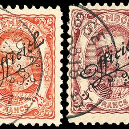 1908 Lussemburgo: Servizi - soprastampati "Officiel" (N°96/113) s. cpl.