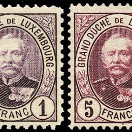 1891 Lussemburgo: effigie del Granduca Adolfo (N°59/68) s. cpl.