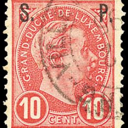 1892 Lussemburgo: Servizi - soprastampati S.P. (N°77/81) s. cpl.