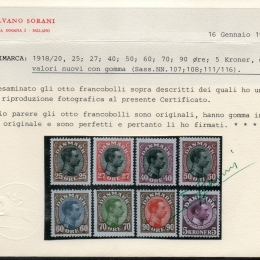 1918 Danimarca: Effigie di Cristiano X (N°105/16+111a)