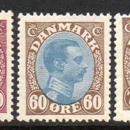 1918 Danimarca: Effigie di Cristiano X (N°105/16+111a)