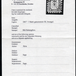 1866 Finlandia: 1M. bruno giallo (N°10)