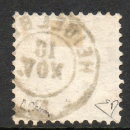 1862 Baden: stemma su fondo bianco 9k. bruno scuro (N°19b)