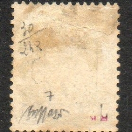 1863 Norvegia: stemma con leone rampante 3sk. grigio violetto (N°7)